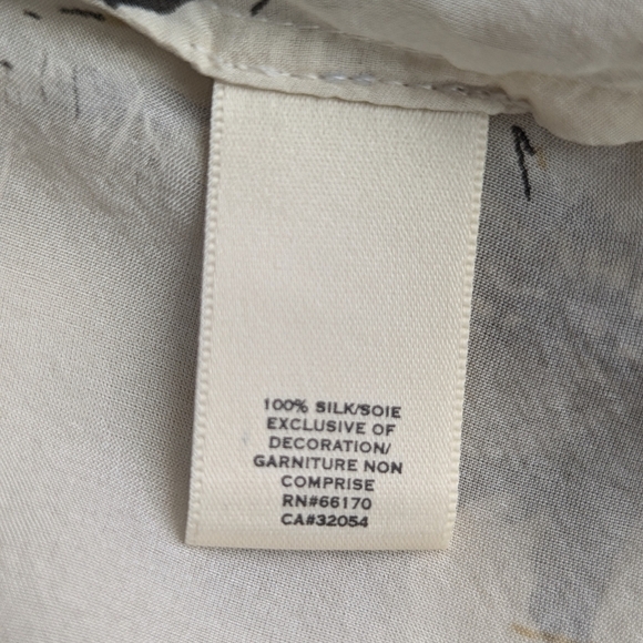 Anthropologie Moulinette Soeurs 100% SILK Beaded Sequin Bird Blouse Top Size 6 - Picture 8 of 9